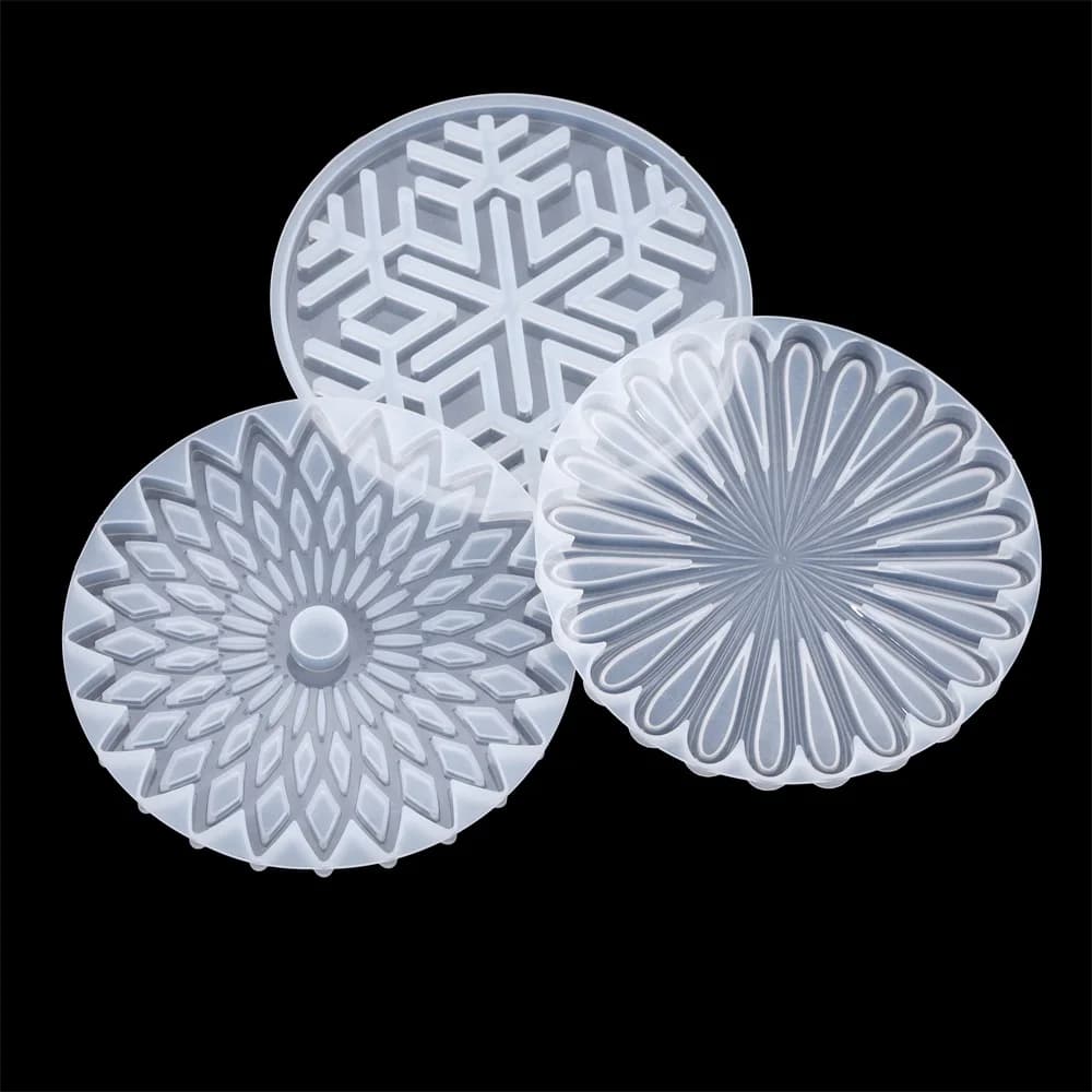 1 pz sottobicchiere rotondo stampo in resina siliconica stampi in resina epossidica UV per tazze di caffè fai da te artigianato decorazione della casa creazione di accessori