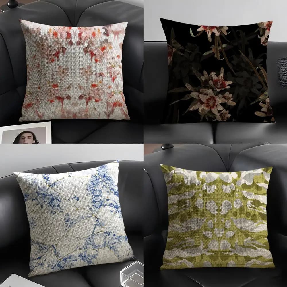 Federa per cuscino con motivo floreale AllSaints, federa stampata per divano del soggiorno e decorazione della camera da letto