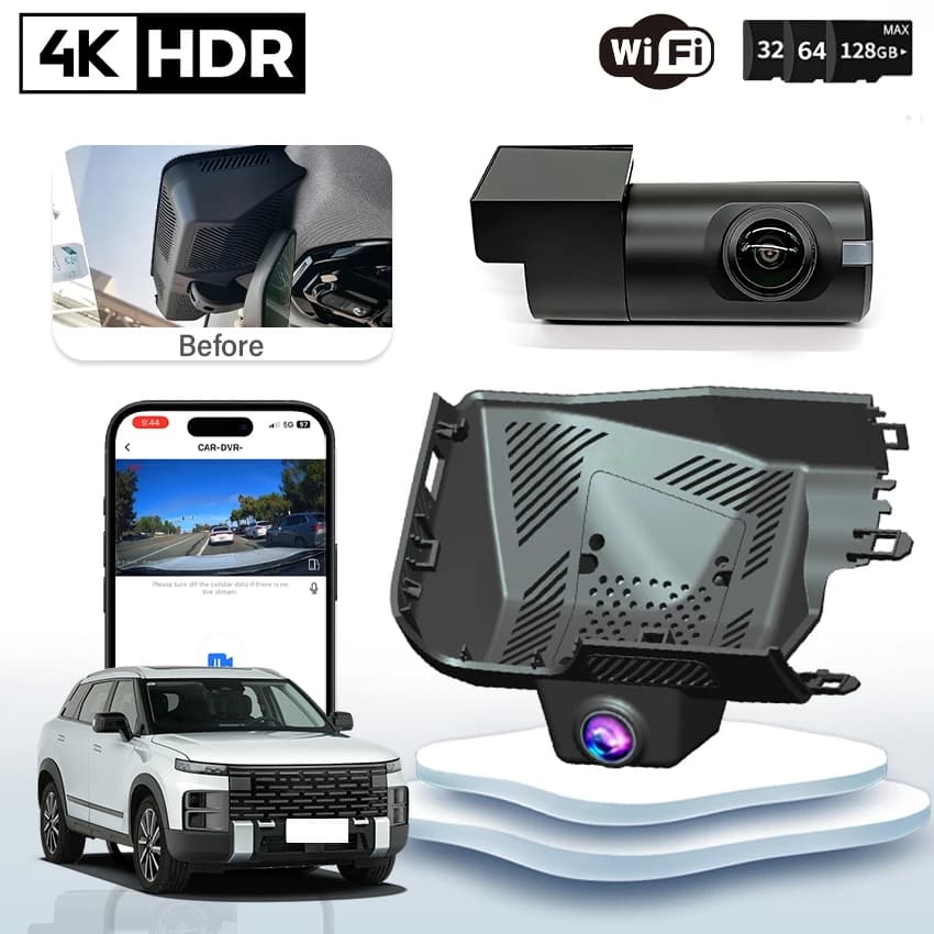 Per Jetour T1 Freedom Shanhai T1 Configurazione Alta 2025 2026 Plug And Play Dash Cam 4K Telecamera DVR Registratore Video Visione Notturna