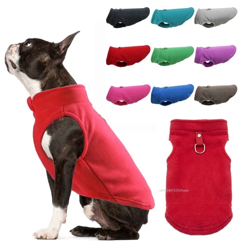 Maglione per cani Gilet in pile per gatti Giacca morbida per cani con guinzaglio Anello a D Cappotto invernale caldo Vestiti per cuccioli per cani Gatti Abbigliamento per chihuahua