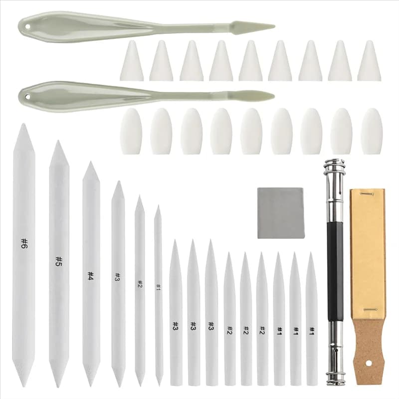 A20F-40Pcs Sketch Drawing Tools For Artists Blending Sticks For Drawing Charcoal Blending Pencils