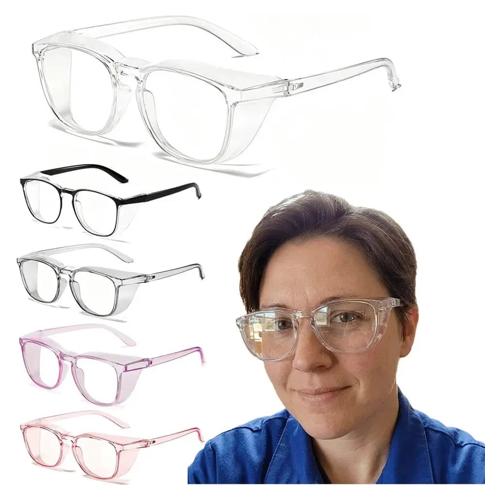 Side Shields Safety Glasses Scratch Resistant Anti Dust Protective Spectacles Blue Light Blocking Anti Impact Biking Eyewear