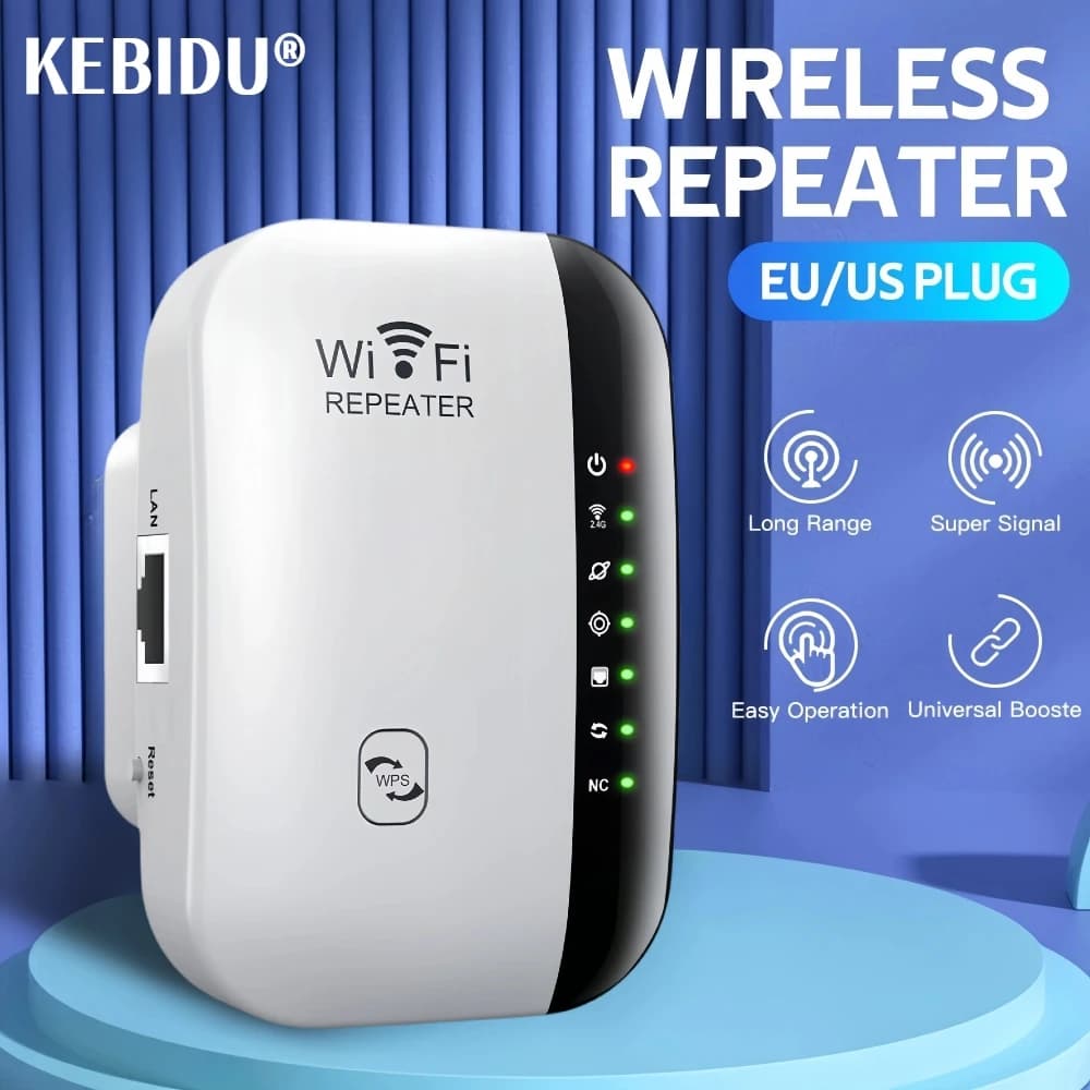 Ripetitore WiFi 300Mbps Espansione ad alta velocità Ripetitore di segnale WiFi Ripetitore e extender per antenne integrate per un penetrazione stabile delle pareti