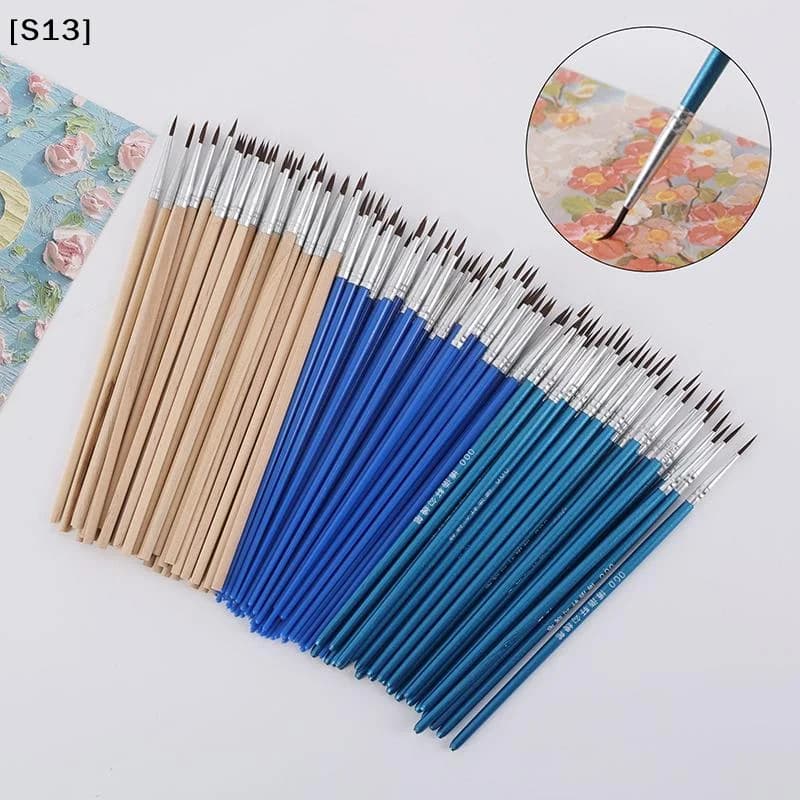 20Pcs For Painting Brushes For Artistic Multifunction Hook Line Pen Nylon Hair Paint Brush Pointed Paint Oil Painting Brushes[Q]
