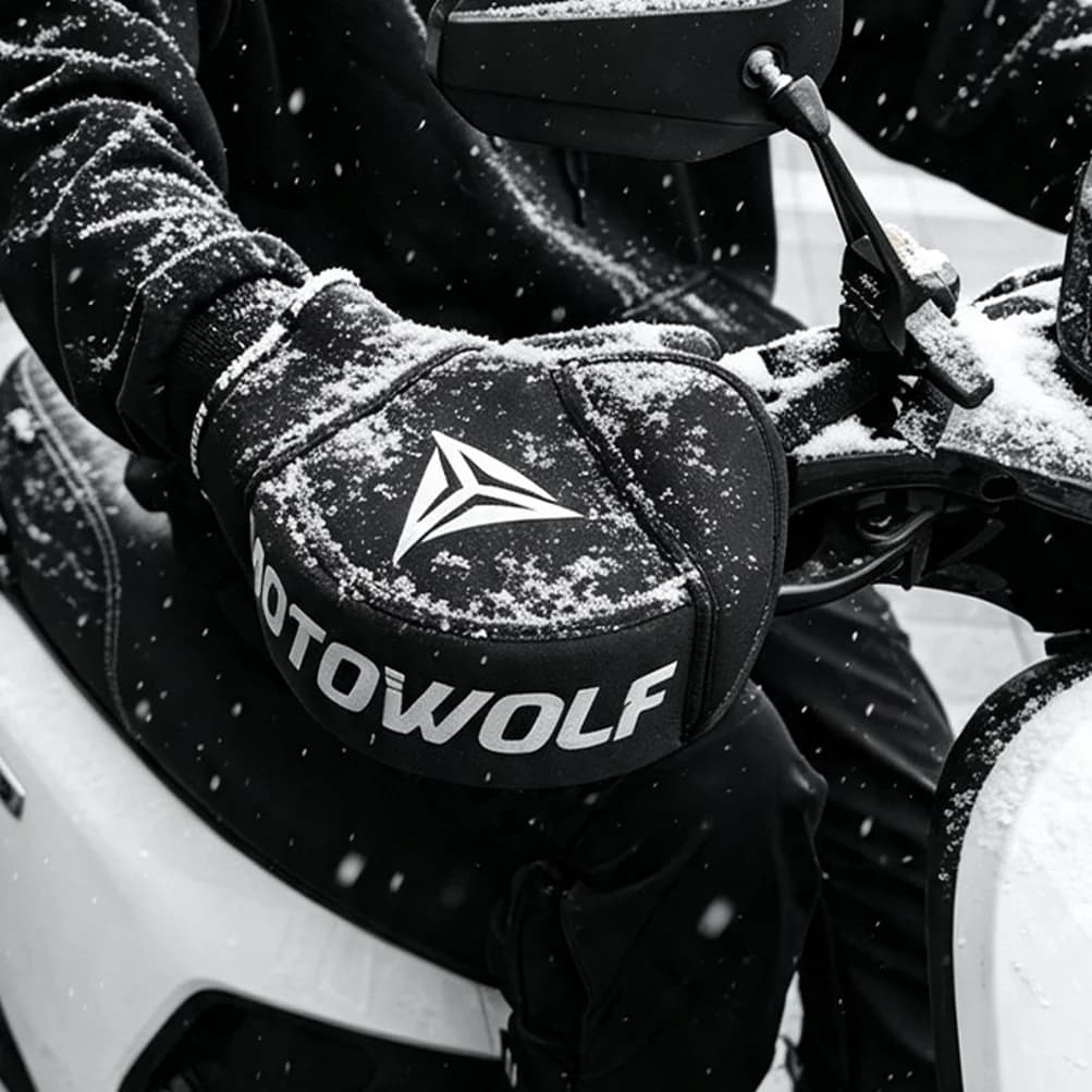 Motorcycle Handlebar Gloves Hand Bar Winter Gloves Windproof Waterproof Washable For Scooter ATV Snowmobile