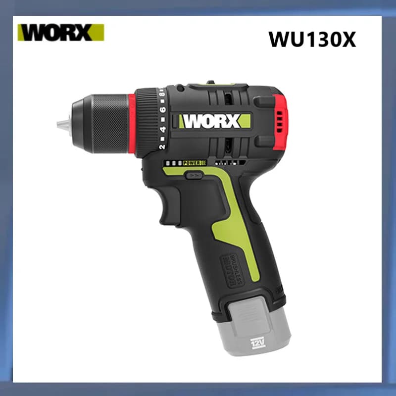 WORX WU130X Trapano avvitatore elettrico a batteria 12V 40Nm con motore brushless (senza batteria e caricabatterie)
