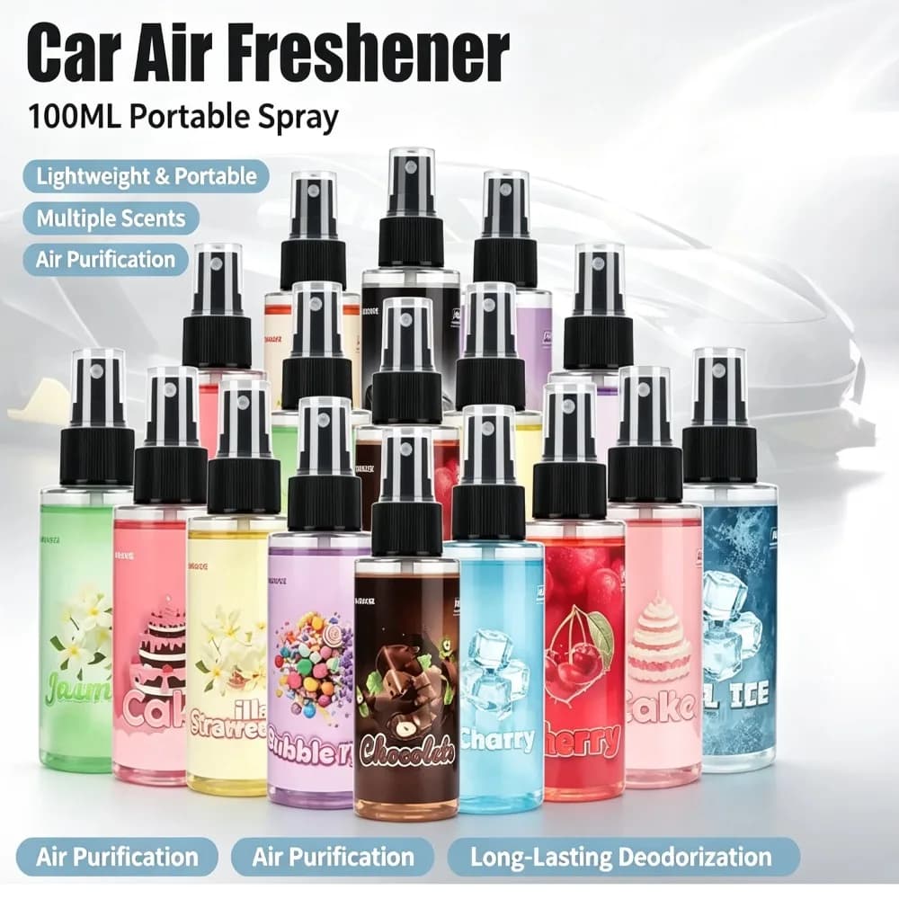 100ML Car Air Freshener Spray Portable Handheld Deodorant Perfume Fragrance Multi‑Scene Odor Eliminator for Car Home Office