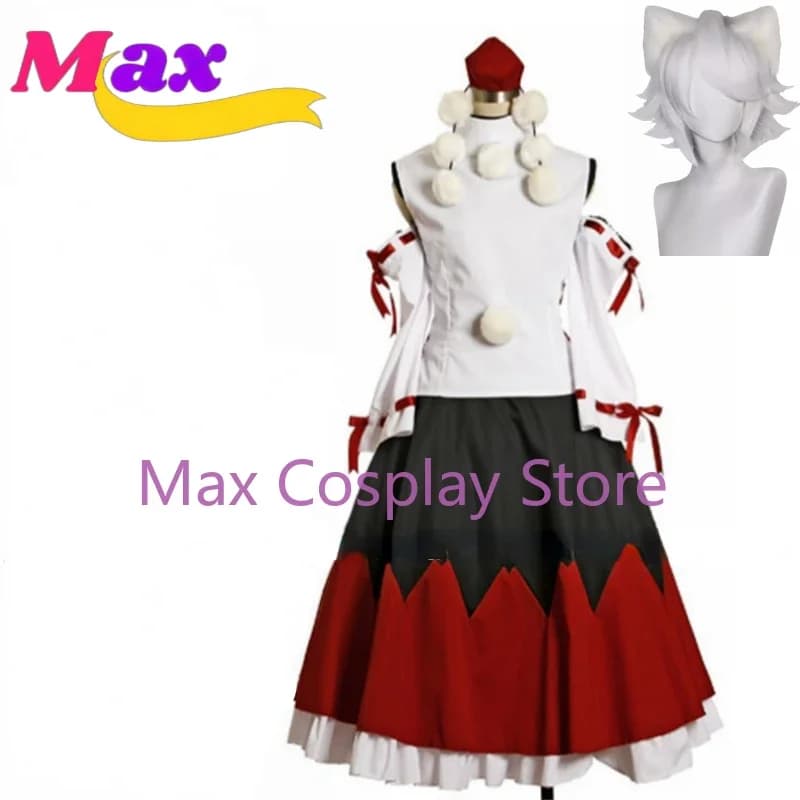 Costume Cosplay di Momiji Inubashiri da Max Cos Game, Realizzato su Misura con Parrucca
