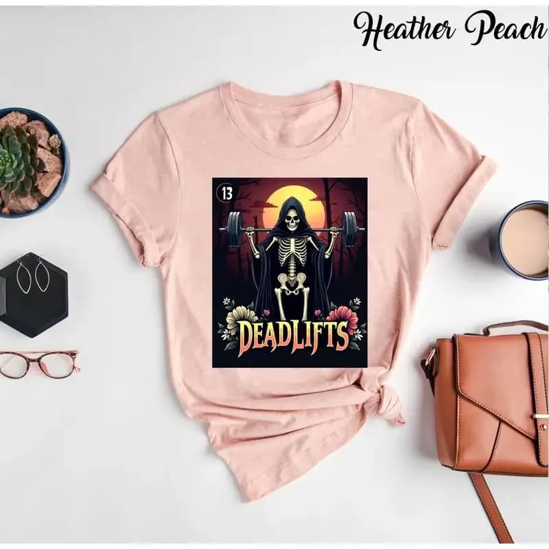 Funny Tarot Card Deadlifts Gym Workout T Shirt Occult Reader Fitness Enthusiast Hilarious Humor Lover