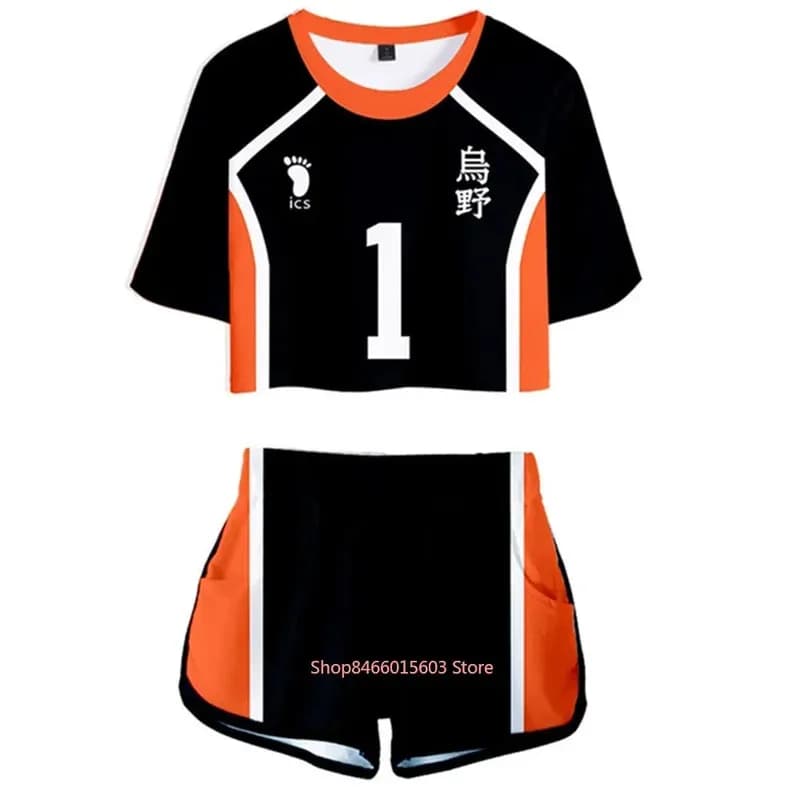 25COSHaikyuu Costume Cosplay Hinata Shoyo Camicia Pantaloncini Nishinoya Yuu Uniforme Sport Karasuno Koukou High School Volleyball Club