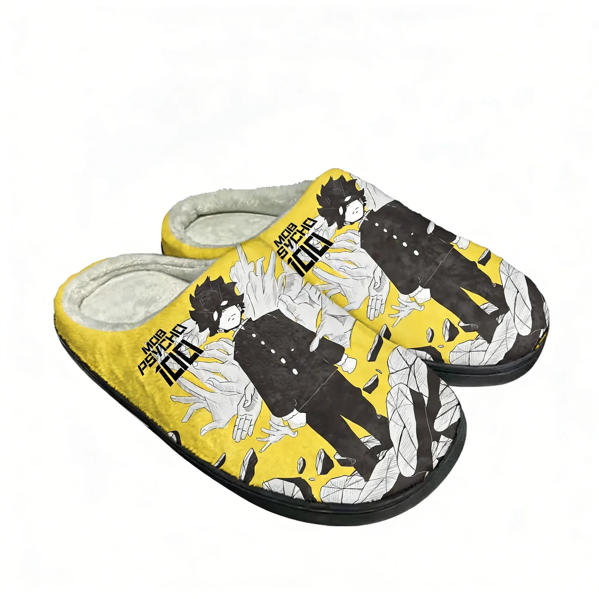 Mob Psycho 100 Cotton Shoe Family Slipper Men Women Teenagers High Quality Plush Indoor Casual Warm Shoes Customize Slipper