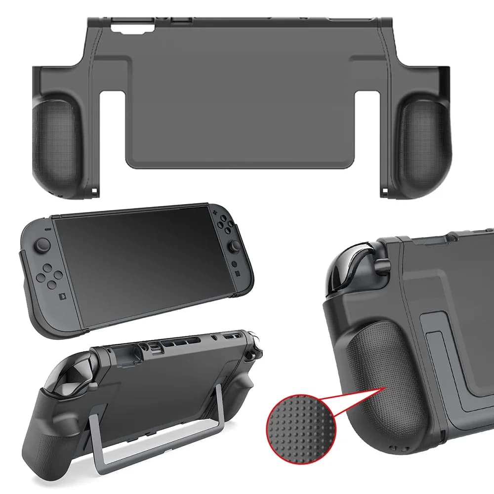 Custodia in TPU per Nintendo per Switch 2 Custodia protettiva con supporto Guscio protettivo completo per console di gioco portatile Switch 2