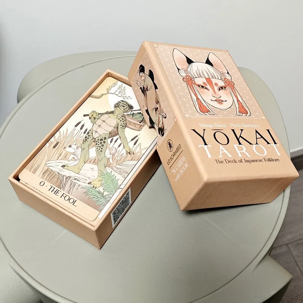 Yokai Tarot Cards 78Pcs Japanese Folklore Yokai Tarot Deck Divination Oracle Cards Without Guide Book Fortune Telling Tarot