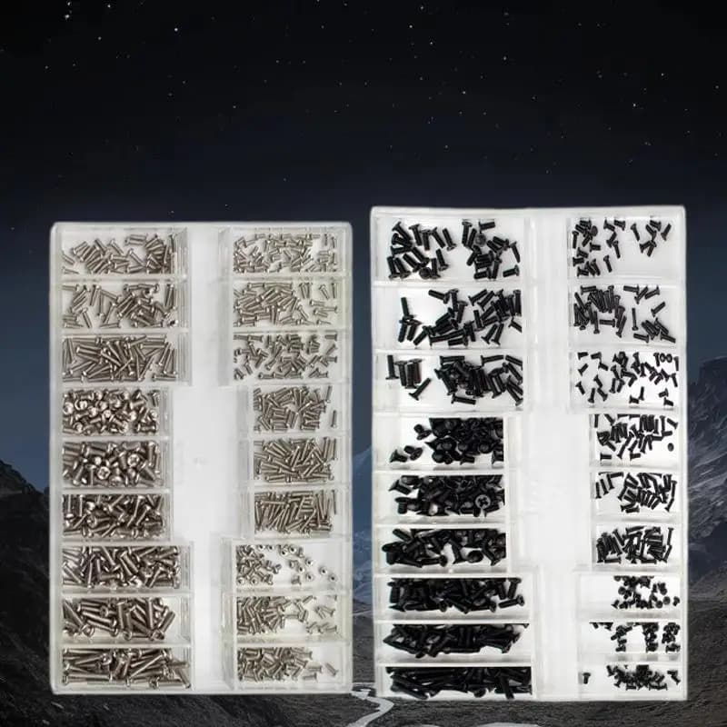 Versatile mini screws kit in the watch box: ideal for laptop, tablet, camera lens repair