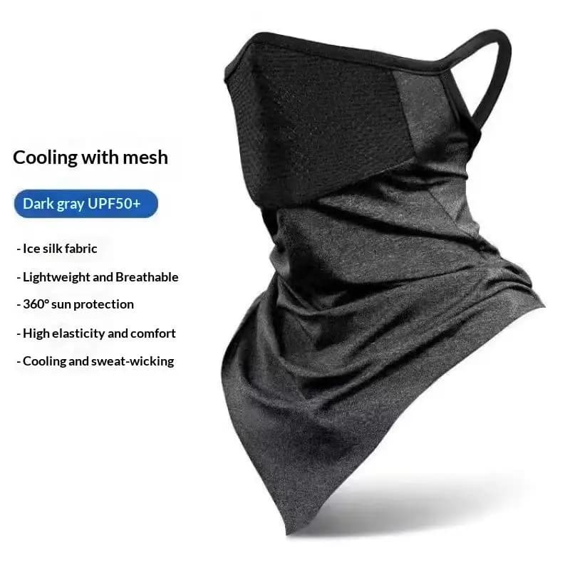 New 1pcs Ice Silk Mask Breathable Cycling Headwear Moisture Wicking Cooling Anti-UV Fishing Hiking Running Quick Dry Face Cover