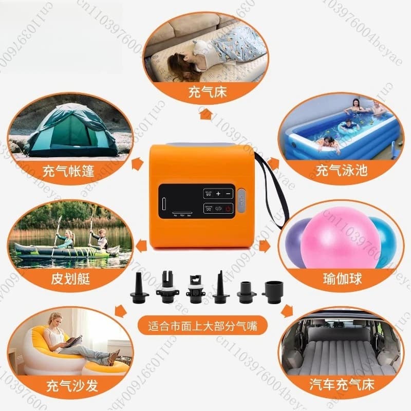 Pompa ad aria elettrica a batteria al litio per kayak, paddleboard e tende, pompa a batteria a doppio uso