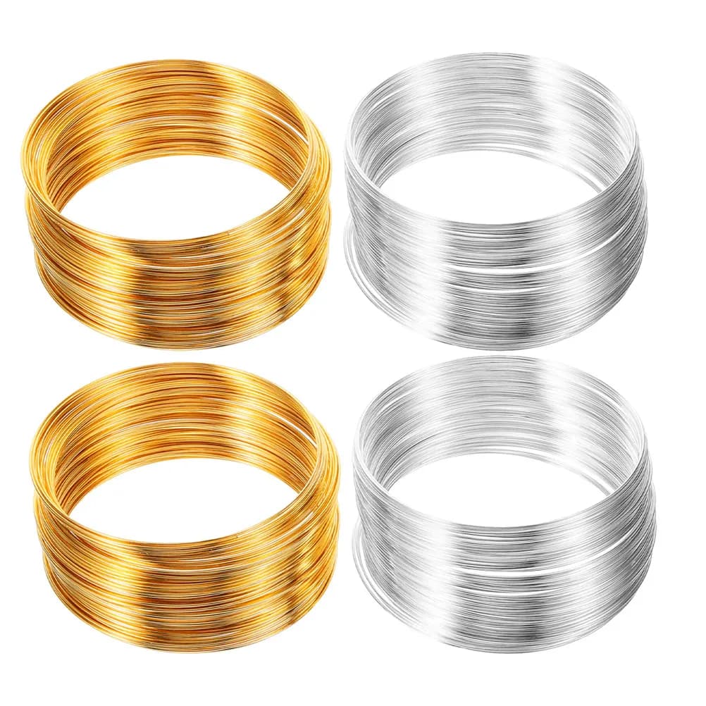 4 Rolls Memory Wire for Jewelry Making Flexible Bendable for DIY Bracelets Necklaces Rings Earrings Beading Supplies