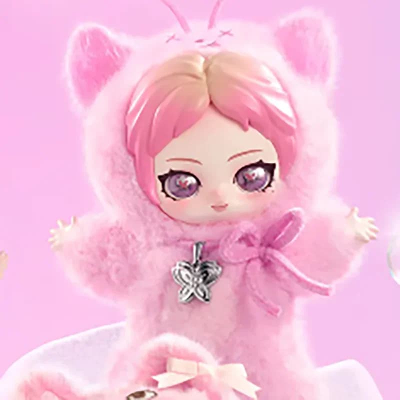 POP MART Aespa FLUFFY CLUB SERIES Blind Box - Busta a Sorpresa, Decorazione da Scrivania, Giocattoli, Statuetta Anime, Modellino Carino, Regalo per Ragazze
