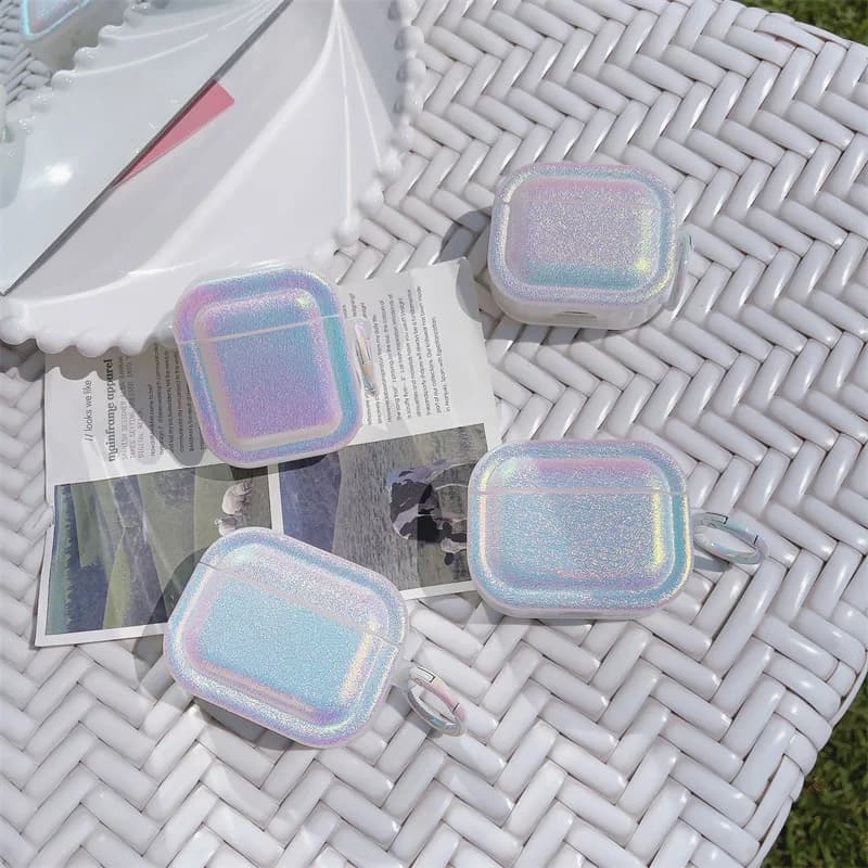 Custodia semplice a colori magici con gancio per custodia protettiva Apple airpods4, per AirPods 3 2 AirPods Pro2 Custodia auricolare Bluetooth Apple