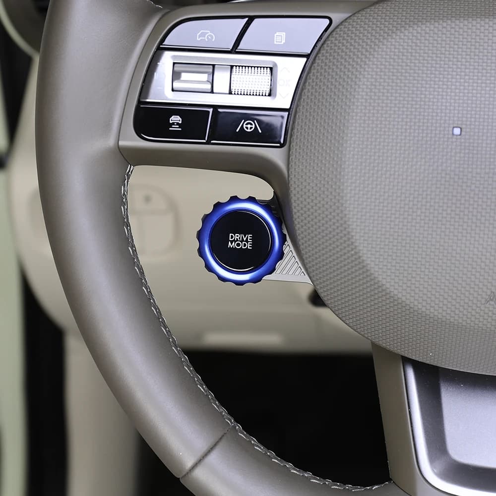 Per Hyundai IONIQ 5 PE 2025 LHD/RHD Interno In Lega di Alluminio Volante Rotazione Manopola Anello di Copertura Trim Copertura Accessori