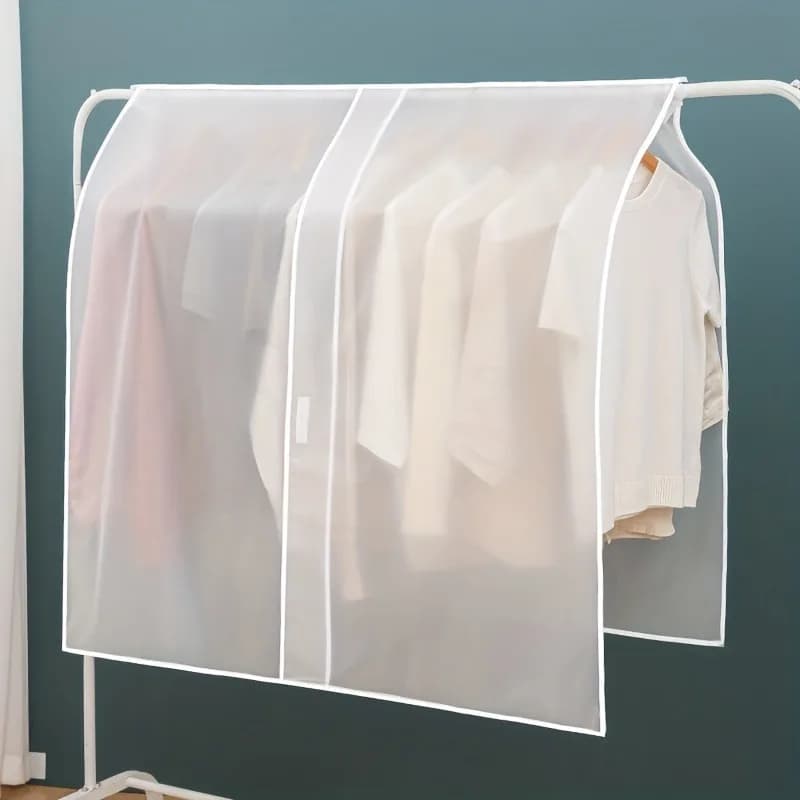 1pc Abbigliamento per la casa Copertura antipolvere Traslucido Copertura per abbigliamento antipolvere Armadio Vestito di stoccaggio Borsa appesa Borsa antipolvere