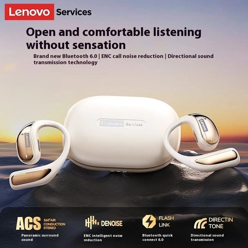 Originale Lenovo LE505 Conduzione Ossea 6.0 Auricolari Bluetooth OWS Cuffie Senza Fili HIFI Stereo Bass Gioco di Musica Sport Auricolari