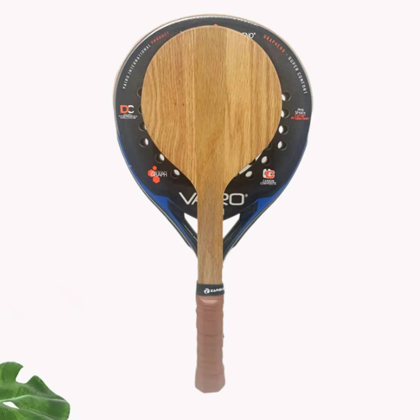Beach Tennis Racket Sturdy Wooden Beach Paddle Wooden Paddle Racket Lightweight Sports Gear Comfortable Grip for Training
