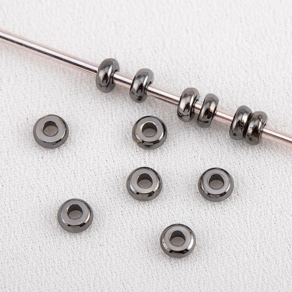 50 pcs 100 pieces Black 3 mm Plated Brass Beading Rolling Machines for Handmade Jewelry, Necklace Components