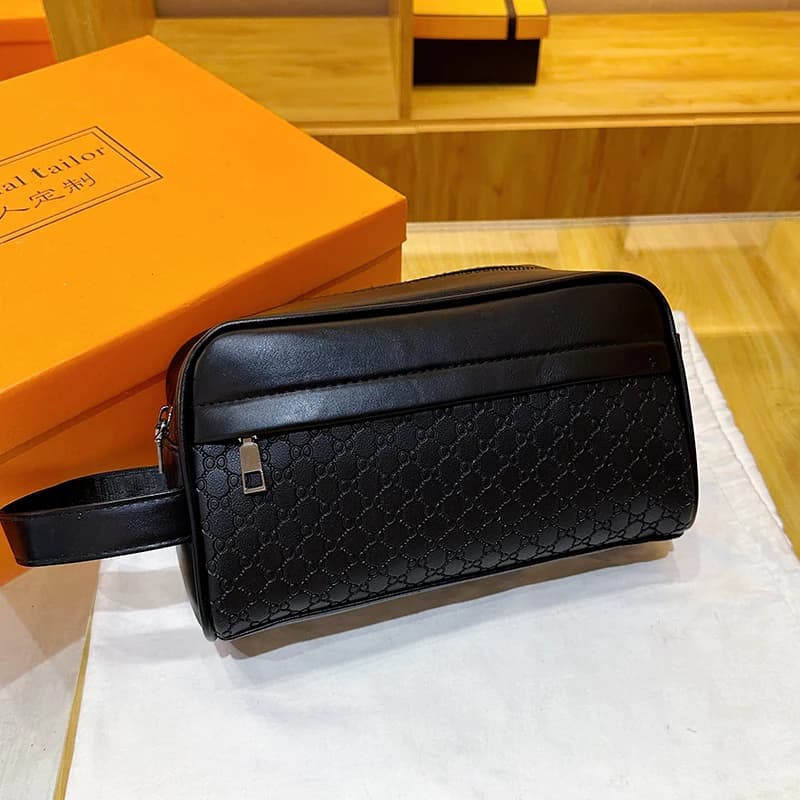 Business Men's Clutch Bag High Quality Leather Handbag Phone Purse Fashion Clutches Designer Luxury Men Birthday Gift Clutch Bag