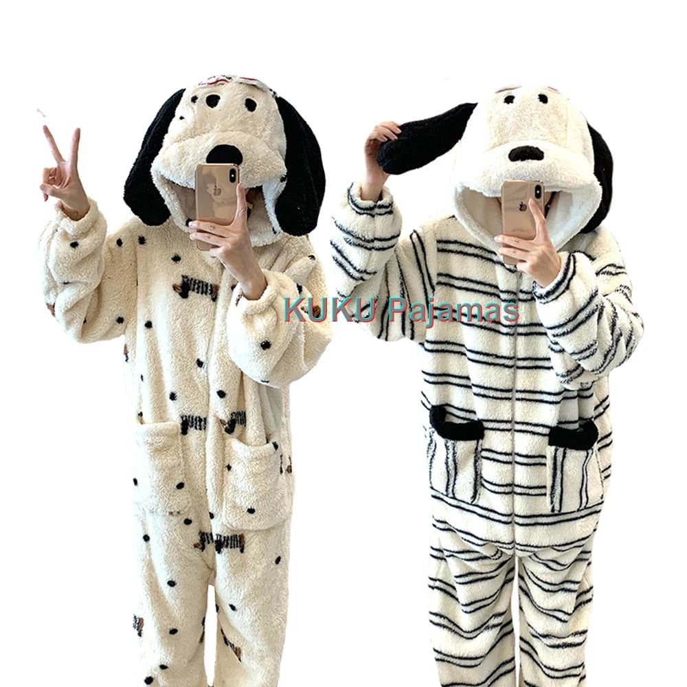 Pijama tutina for adults Set Halloween costume dog maculato animal striped unisex plush costume whole cosplay for men and women