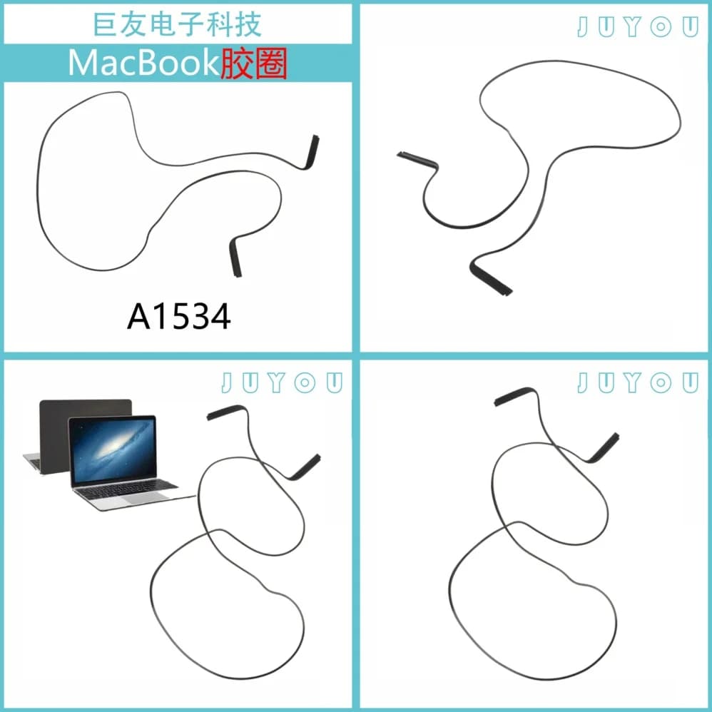 Guarnizione in Gomma per MacBook A1534, Anello di Montaggio per Display LCD e Altoparlanti, Compatibile con Sostituzione Altoparlanti per Laptop Apple