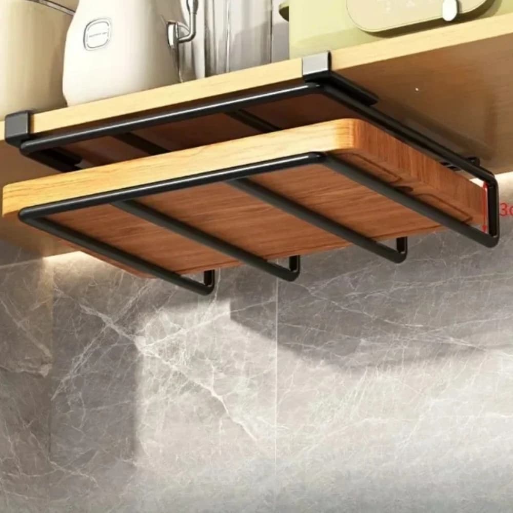 Non-perforated storage rack Kitchen cutters Suspended cabinet Multi-functional metal holders Save space Use storage rack