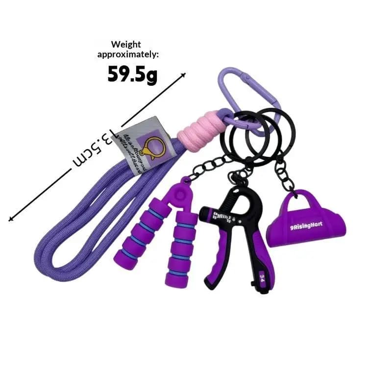 /Vly/Fitness Series Trendy Backpack Decoration Pendant Gifts Personalized Sports Style Keychain Accessories 1Pcs