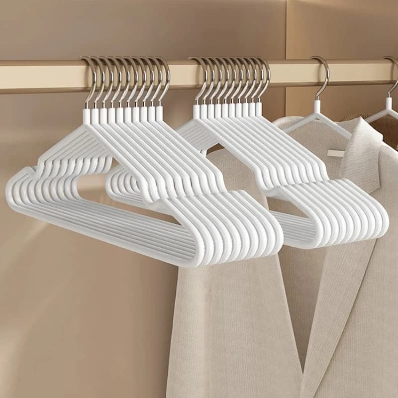 5-20pcs Non Marking Clothes Hangers Thick Suit Hanger Sturdy and Durable Non-slip Metal Drying Hanger Storage Bedrooms Wardrobe