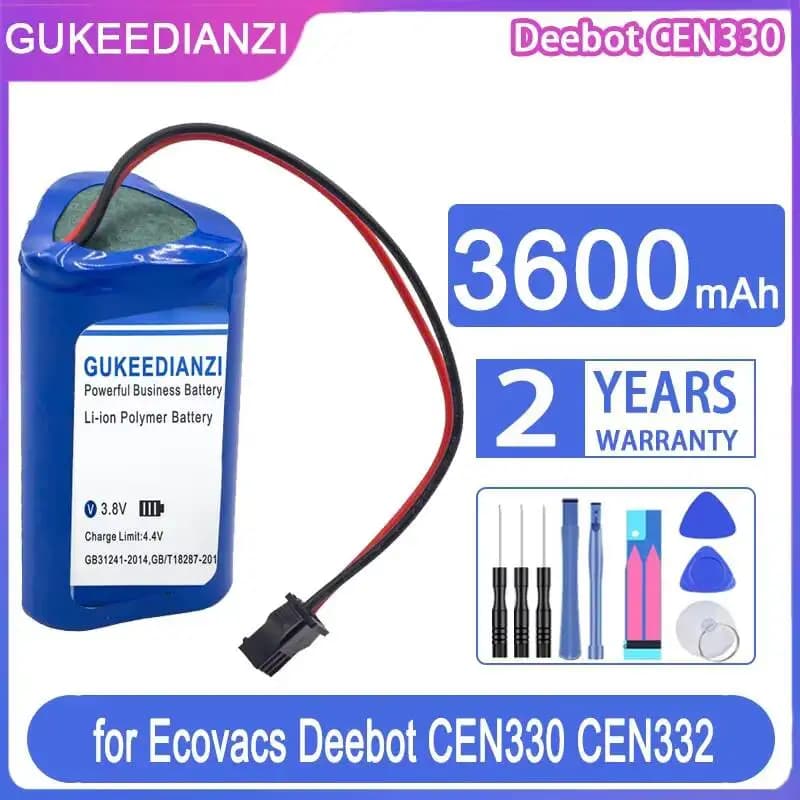 Batteria per Robot Aspirapolvere CEN330 SM-3P Interfaccia 3600mAh per Ecovacs Deebot Deepoo CEN330 CEN332