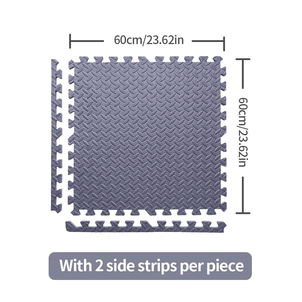 4 pz 60*60*2 CM Blu Navy Puzzle Esercizio Zerbino Double-sided Modello Foglia Pavimento Imbottitura Tappetini Per La Casa e la Palestra