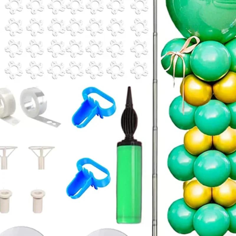 Kit Supporto per Colonna di Palloncini, Kit Regolabile per Colonna di Palloncini, Supporto Telescopico in Metallo per Palloncini, per Feste di Compleanno, Lauree, Matrimoni