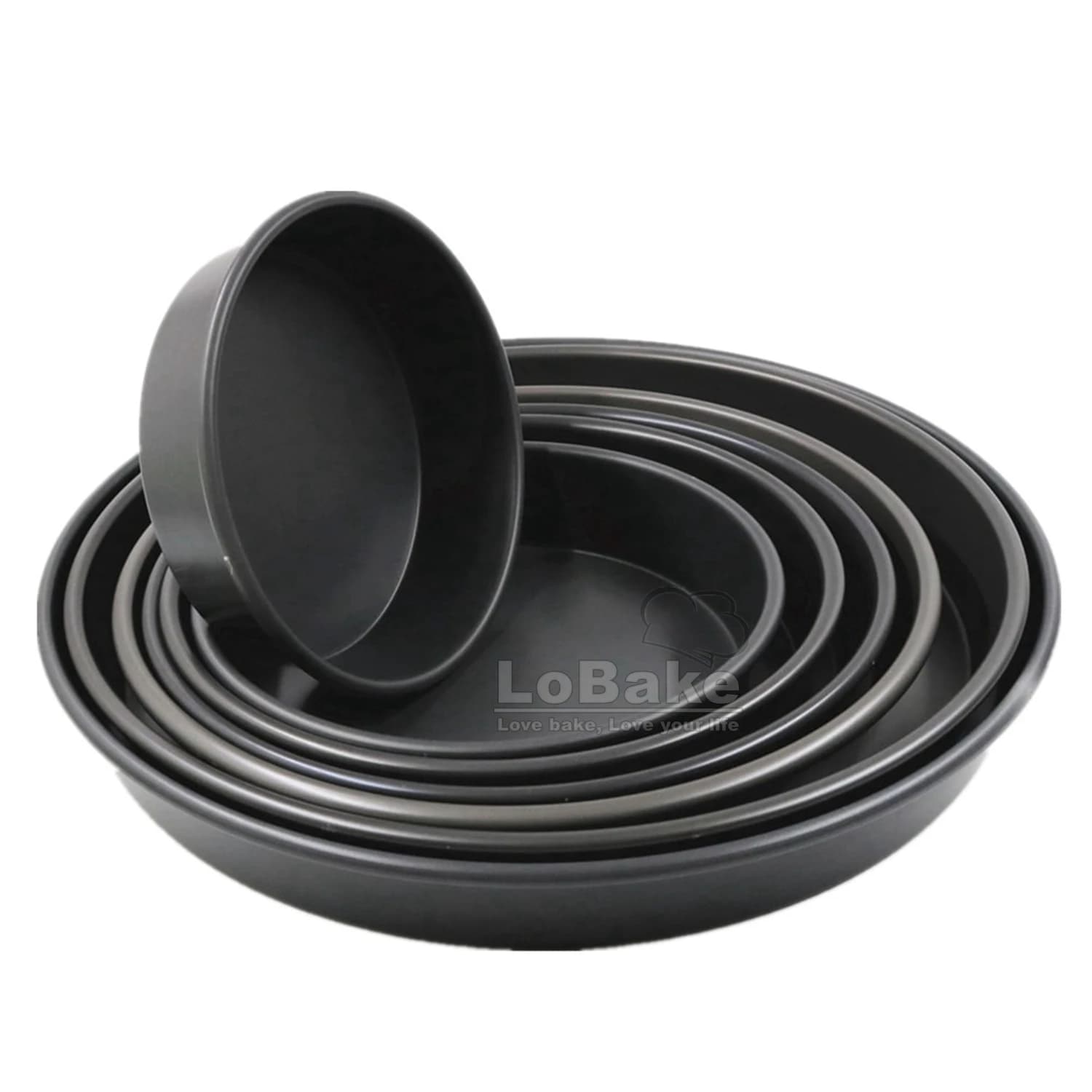 6-13 pollici 4 cm di altezza pellicola dura rotonda pizza padella antiaderente in lega di alluminio padelle profonde pietre torta pancake stampo cucina Bakeware