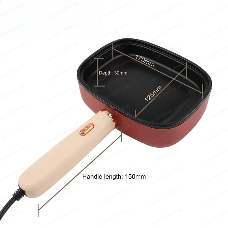 Padella elettrica/macchina per la colazione, teglia antiaderente portatile, multifunzione