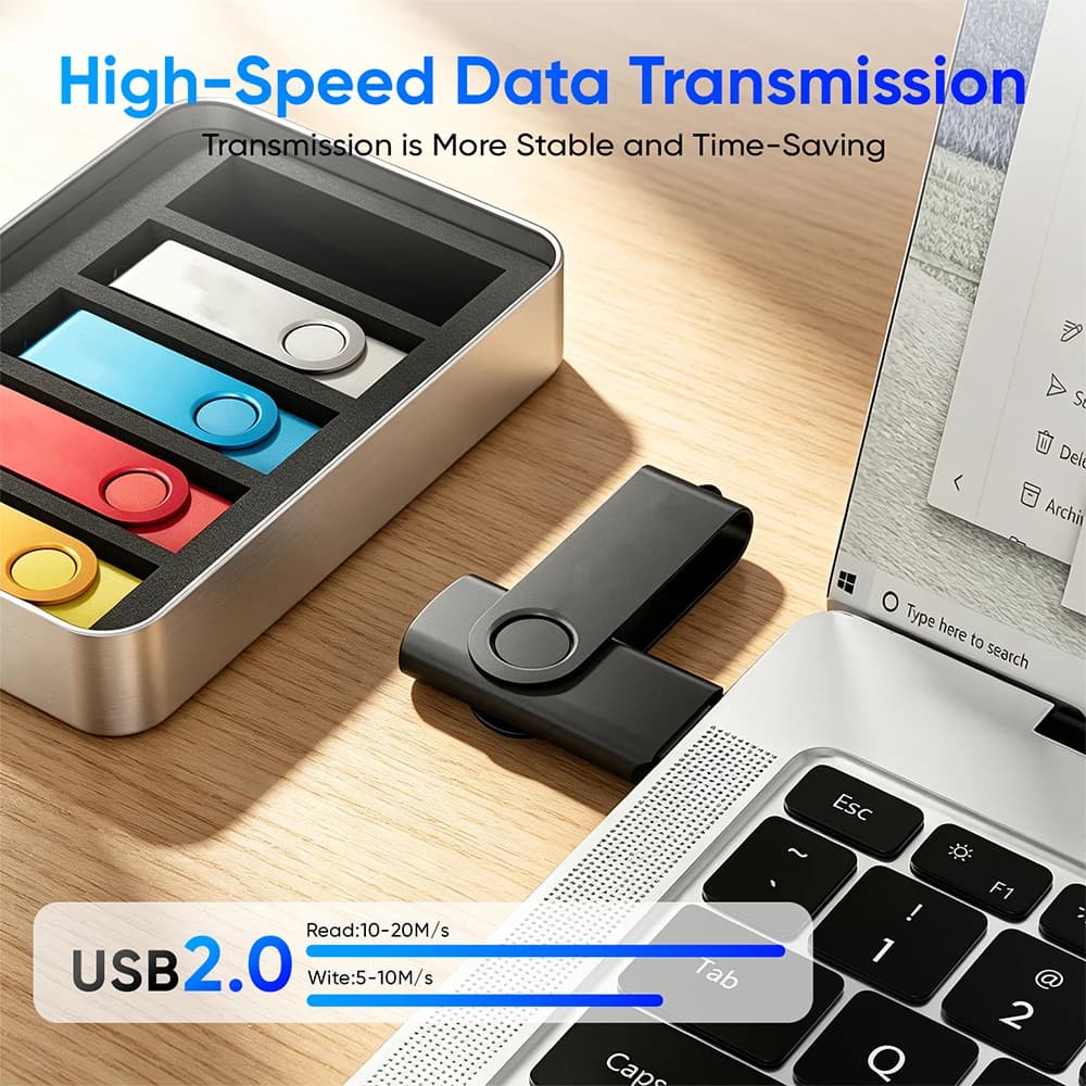 5pieces Boxed Packaging Metal USB 2.0 Flash Drives 64GB Free Custom Logo Business Gift Pen Drive 16GB USB Stick Holiday Gifts