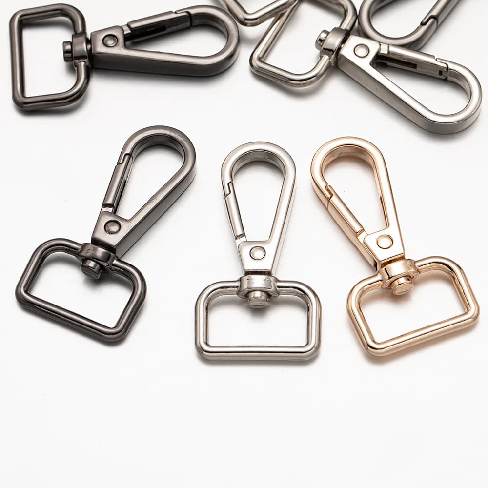 5 pezzi girevole in metallo chiusura a moschettone portachiavi chiusura moschettone portachiavi per borsa accessori per gioielli creazione di forniture artigianali