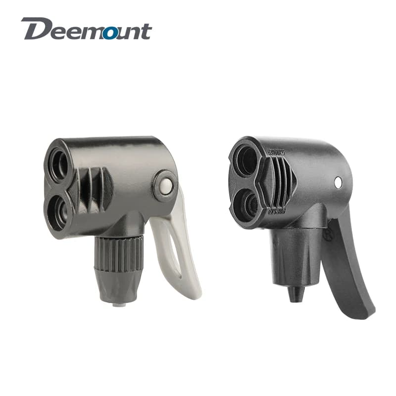 Adattatore per ugello per pompa da pavimento a mano per bicicletta Convertitore a doppia testa Schrader/Presta in plastica per gonfiaggio a sfera per scooter da bici da strada MTB