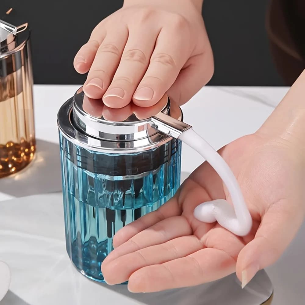 1PC Press Foaming Soap Dispenser Household Clear Shampoo Bottle Shower Gel Hand Soap Bottle for Bathroom Kitchen Accessories