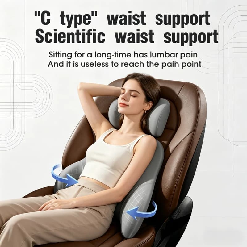 2 cuscini ergonomici di supporto per la schiena con memoria, per alleviare il dolore alla vita e il comfort post-parto, ideali per auto, scrivania e sedia da gaming