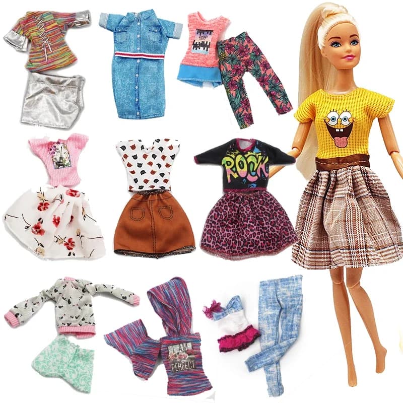 Fatto a mano per bambole Bjd da 11 pollici 1/6 vestiti per bambole Barbie accessori per abiti di moda giocattoli per ragazze abito camicia pantaloncini gonna Jeans