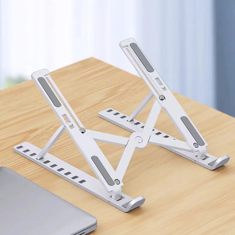Supporto per Laptop in Plastica Grande a Dieci Livelli, Pieghevole e Pratico, Rialzo per Notebook