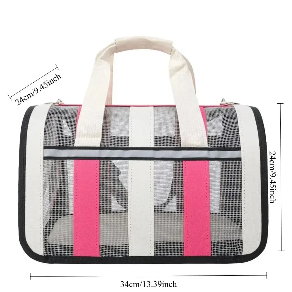 Large Capacity Pet Cat Carrier Backpack Foldable Breathable Shoulder Sling Crossbody Travel Carrying Bag For Kittens Small Dogs