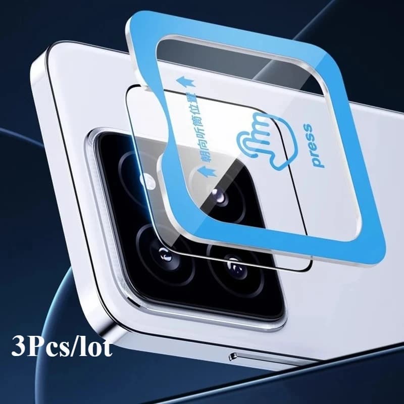 3 pezzi fotocamera in vetro temperato per Xiaomi mi 15 14 Pro 14 Ultra 15Spro Civi 4 5 Pro Mix Fold 4 protezione per lenti facile da installare