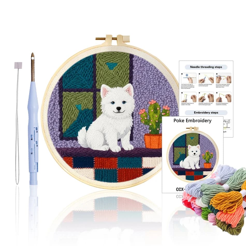 GATYZTORY punch needle embroidery frame For Handiwork Tufting insect for needlework and creativity Arts Crafts framed Home Decor
