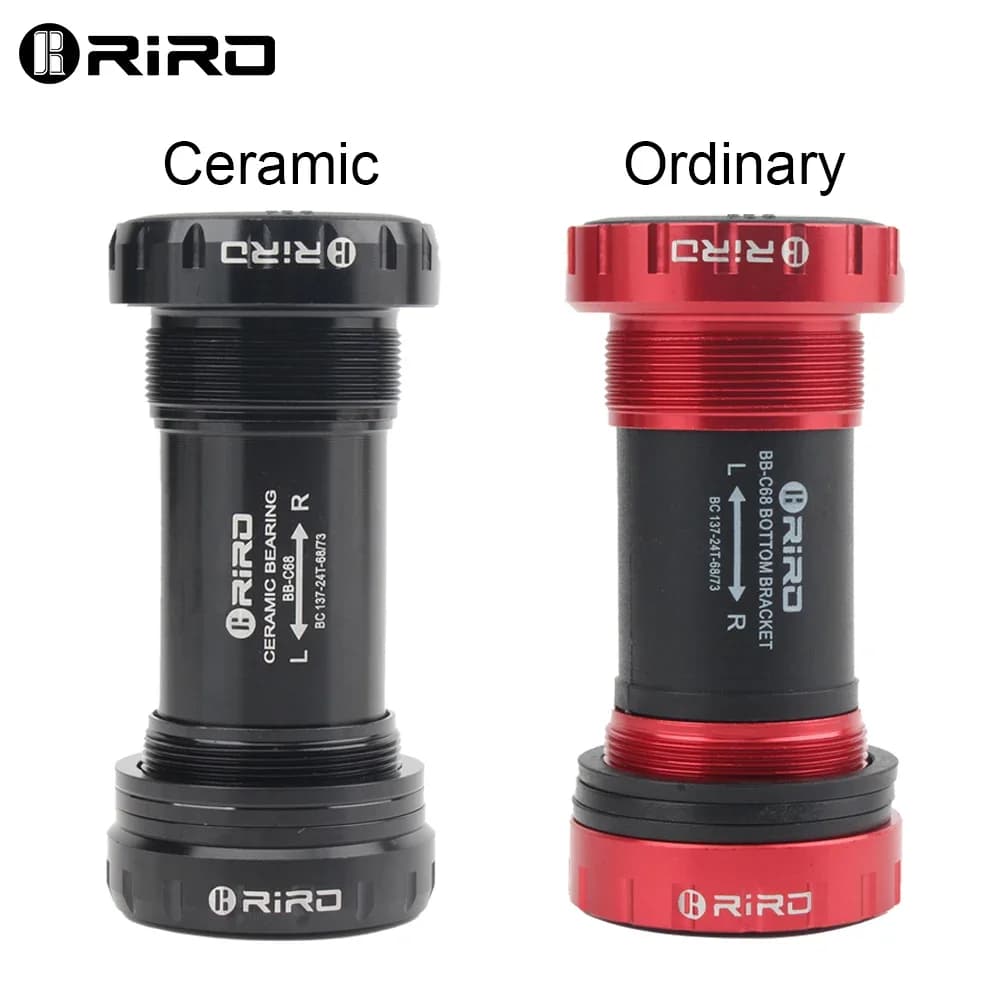Bicycle Ceramic Bottom Bracket BB68/BB92 68/73MM Threaded BB MTB Sealed Bearings Road Bike1.37/24mm Shaft Bicycle Univesal Parts